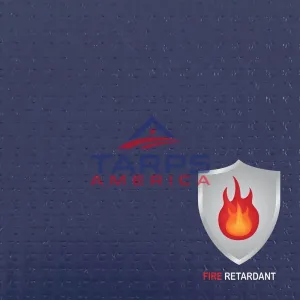 18 oz Fire Retardant Heavy Duty Blue Vinyl Coated Polyester Roll by AtlasShield®