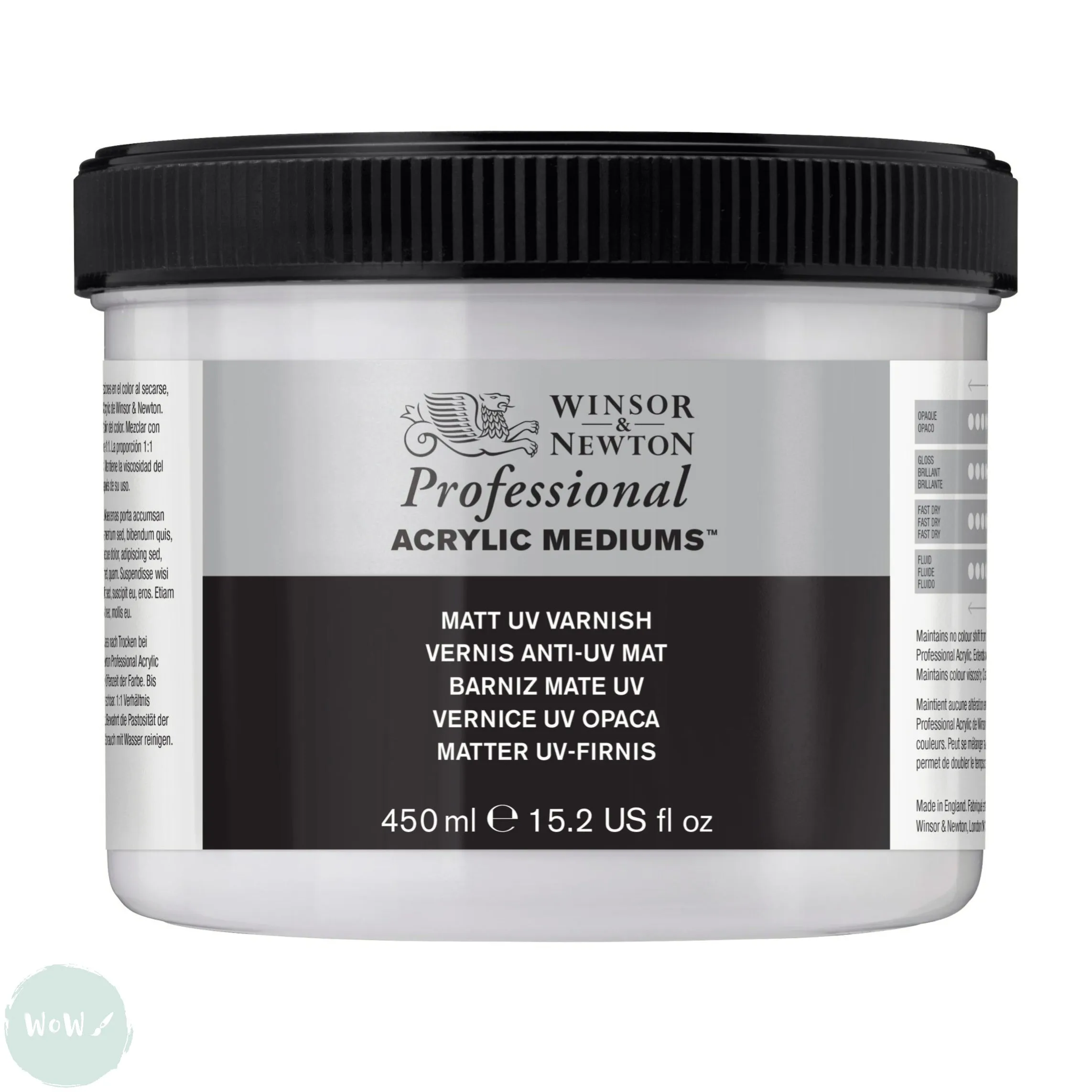 Acrylic Varnish Winsor & Newton Professional-  450ML MATT UV Resistant