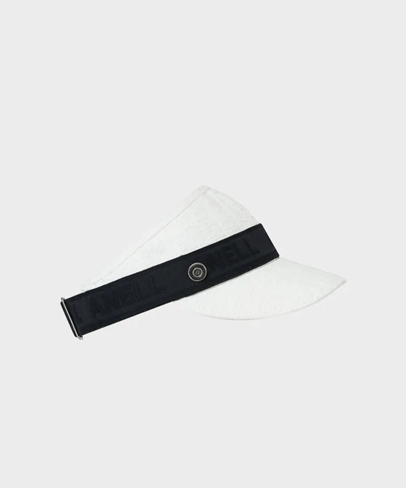 Anell Golf Classic Tweed Visor - White