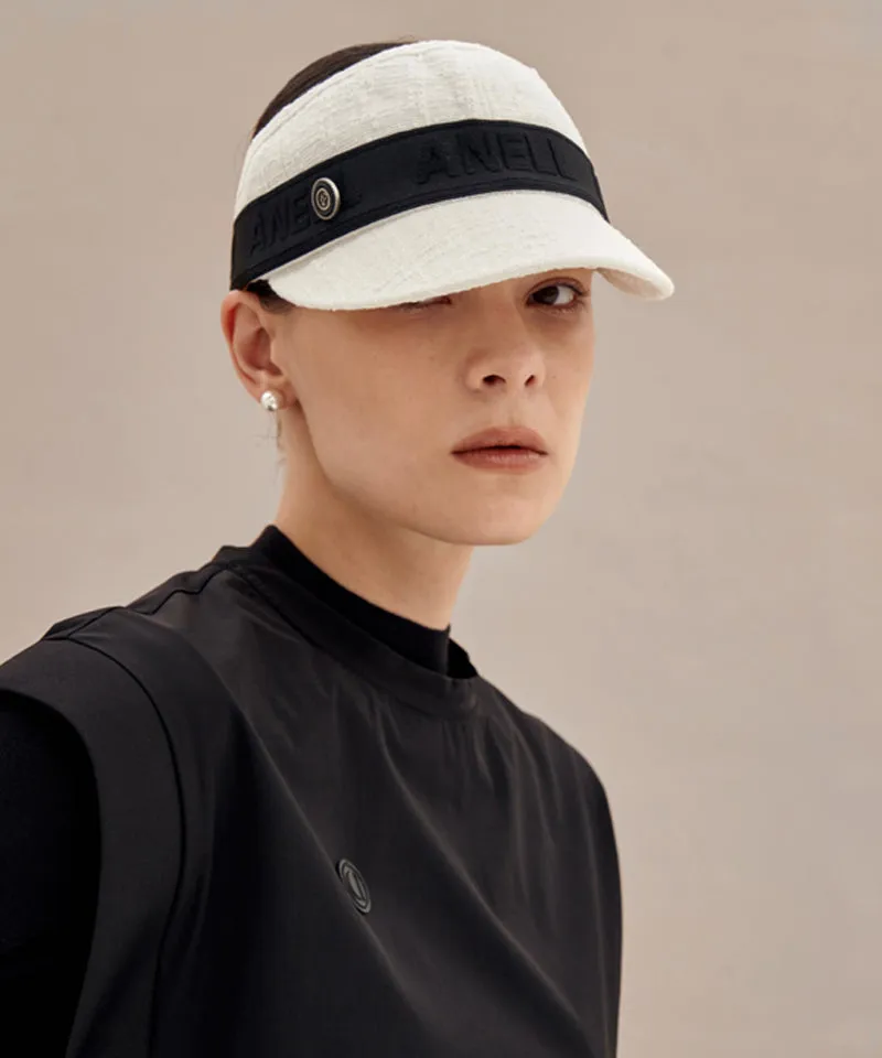 Anell Golf Classic Tweed Visor - White