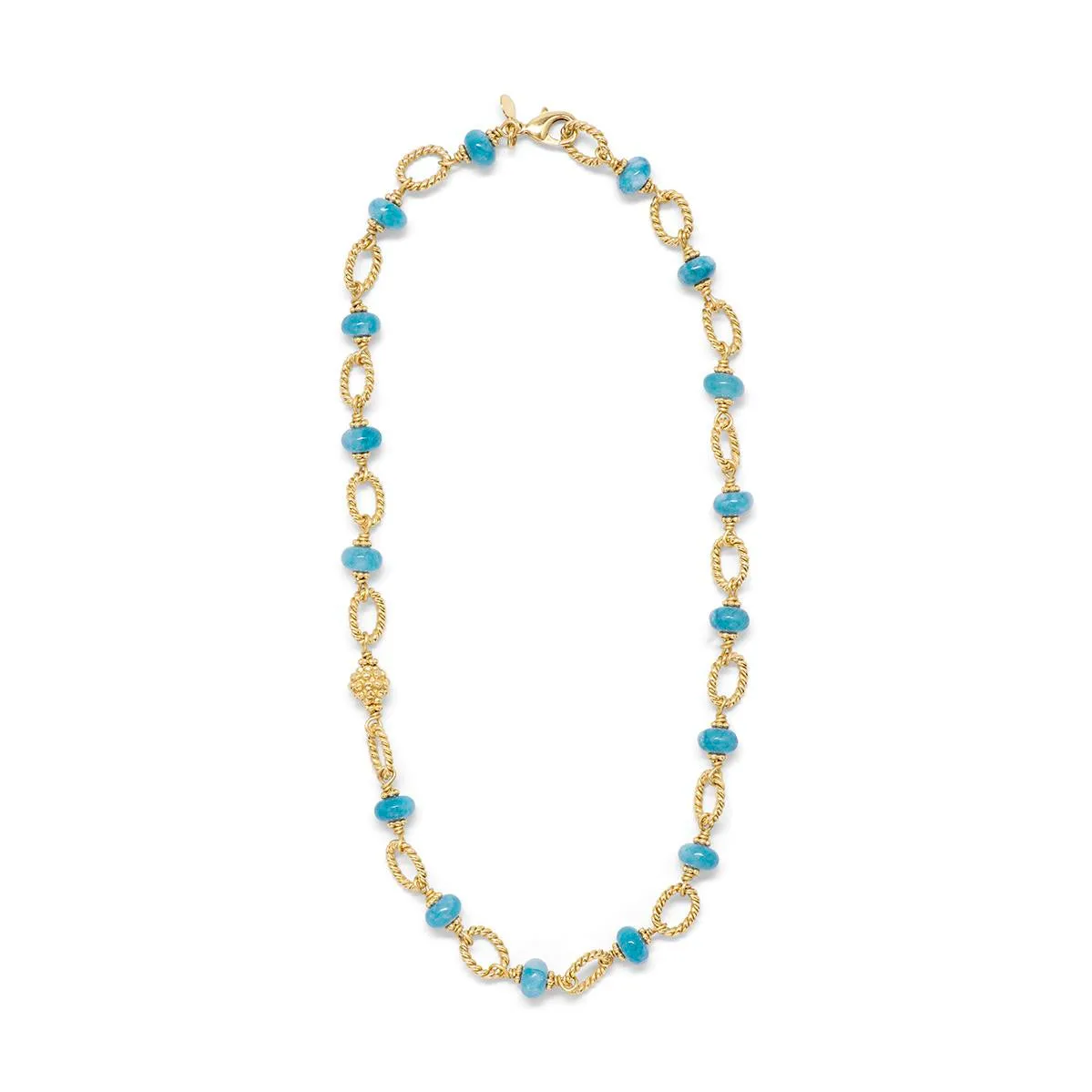 Berry & Bead Chain, 24" - Ocean Jade