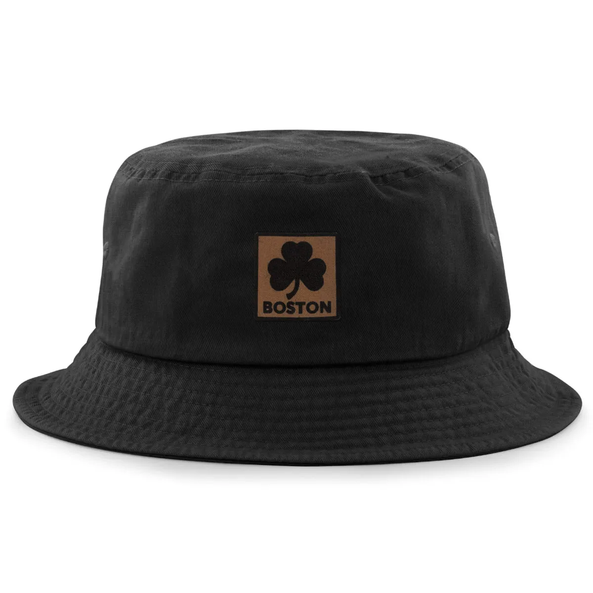Boston Shamrock Leather Patch Bucket Hat