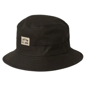 Brixton Woodburn Packable Bucket Hat - Black Sol Wash