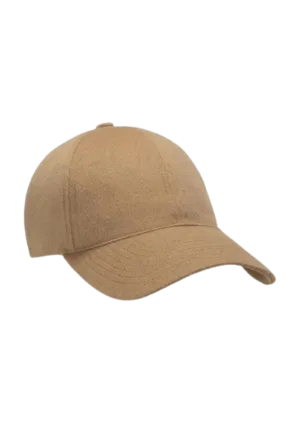 Camel Hair Wool Soft Front Cap, Camel