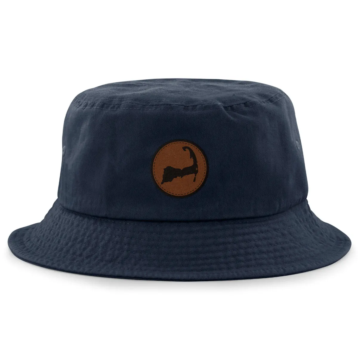 Cape Cod Circle Leather Patch Bucket Hat
