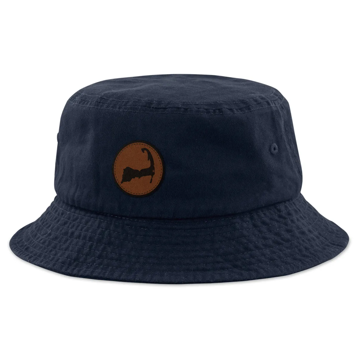 Cape Cod Circle Leather Patch Bucket Hat