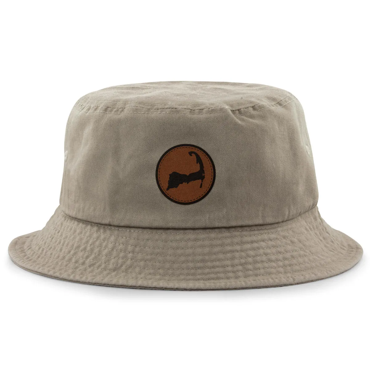 Cape Cod Circle Leather Patch Bucket Hat