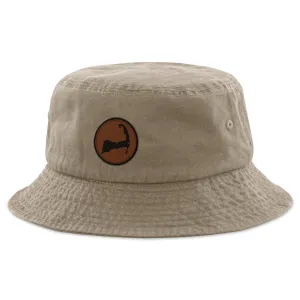 Cape Cod Circle Leather Patch Bucket Hat