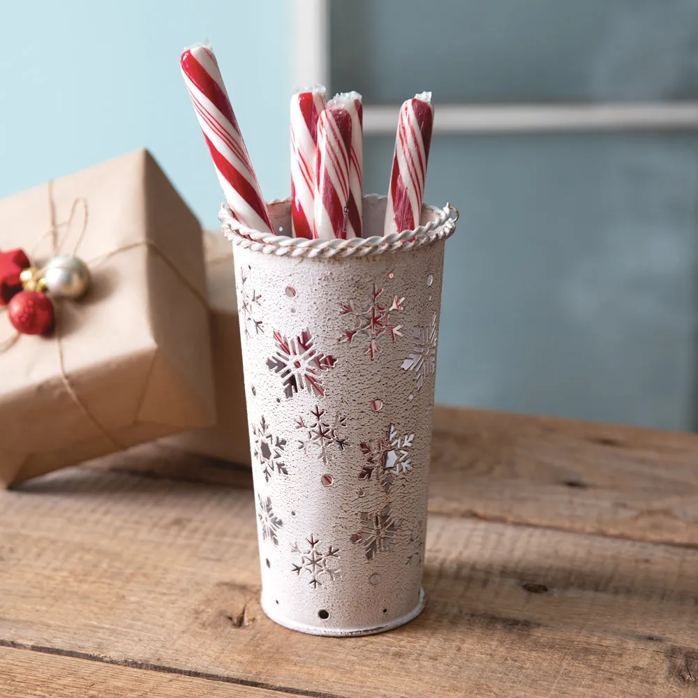 Charming Snowflake Cutout Bucket