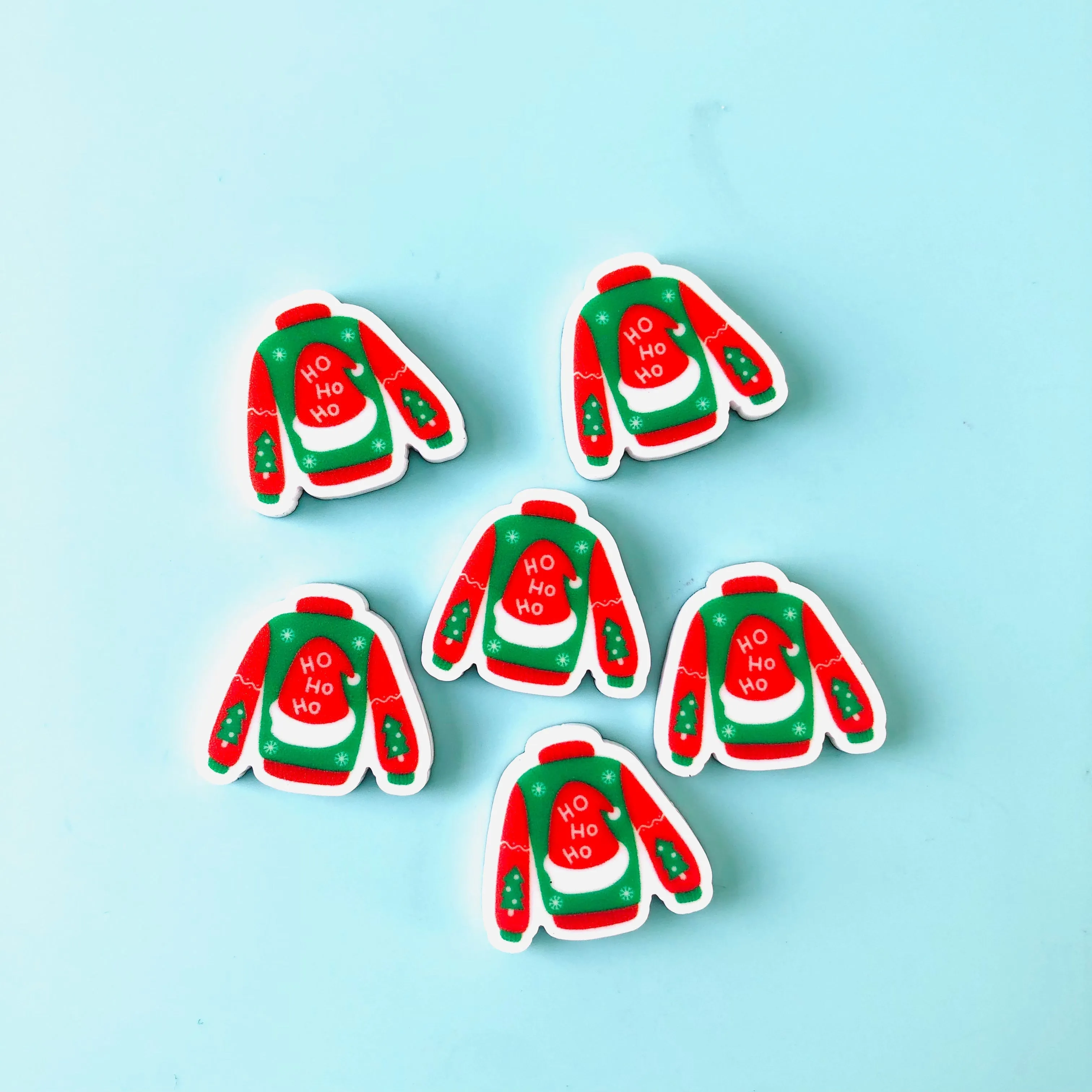 Christmas Chunky Cabochons - 3 pair set -  7 Designs to choose from
