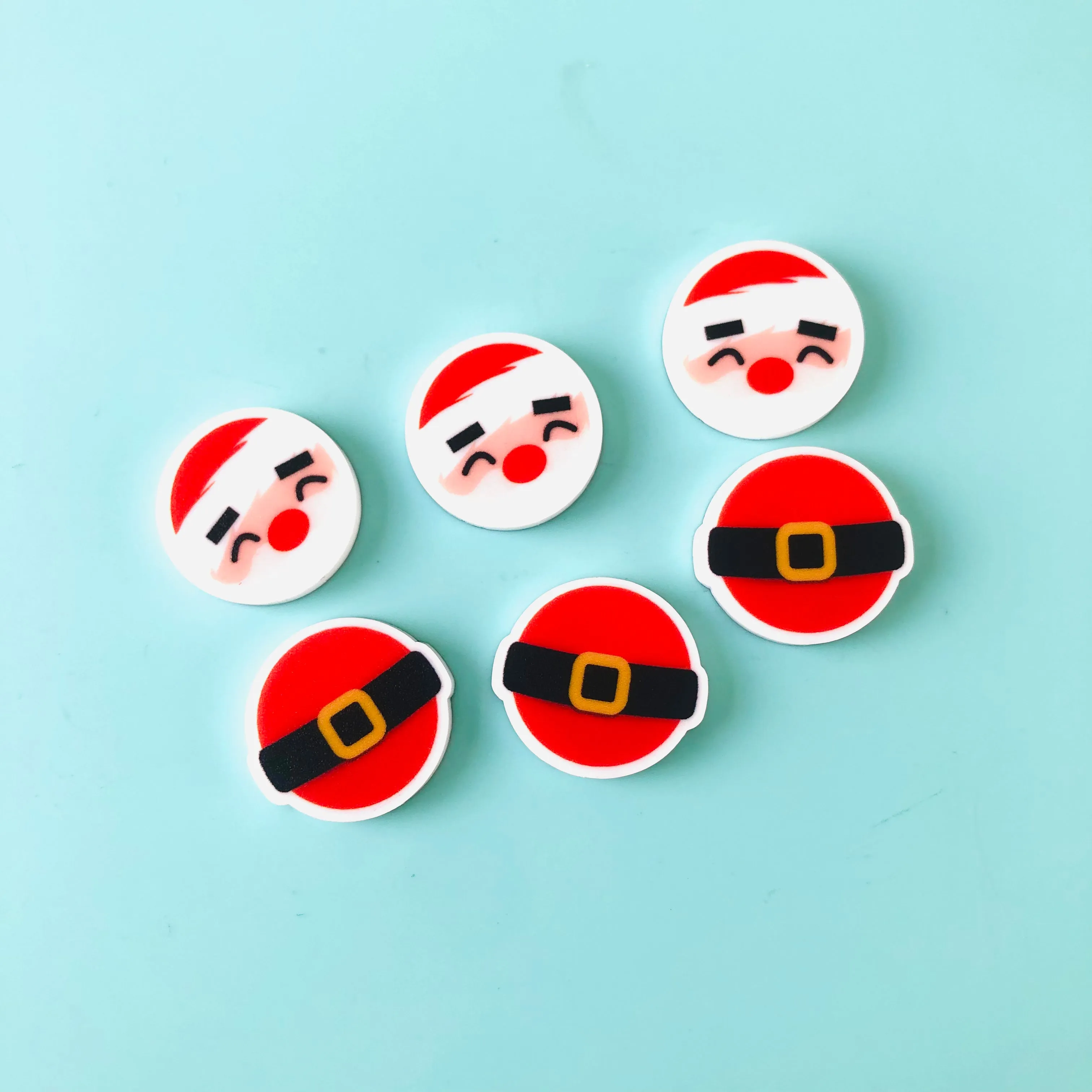 Christmas Chunky Cabochons - 3 pair set -  7 Designs to choose from