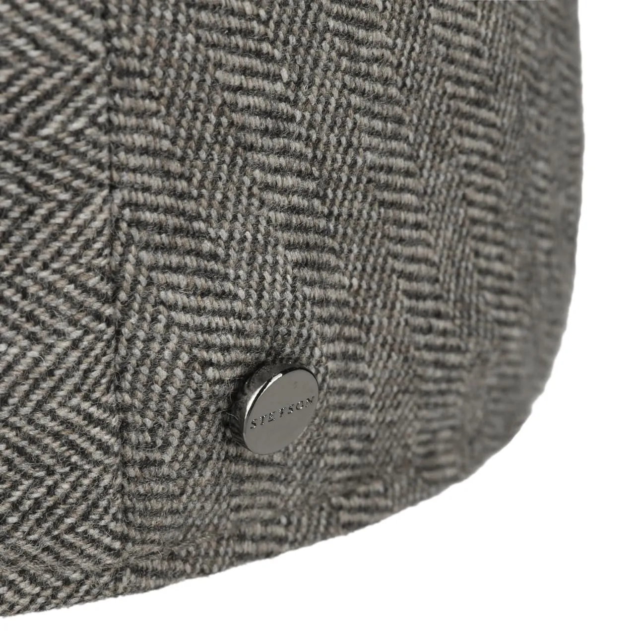 Classic Herringbone Flat Cap by Stetson