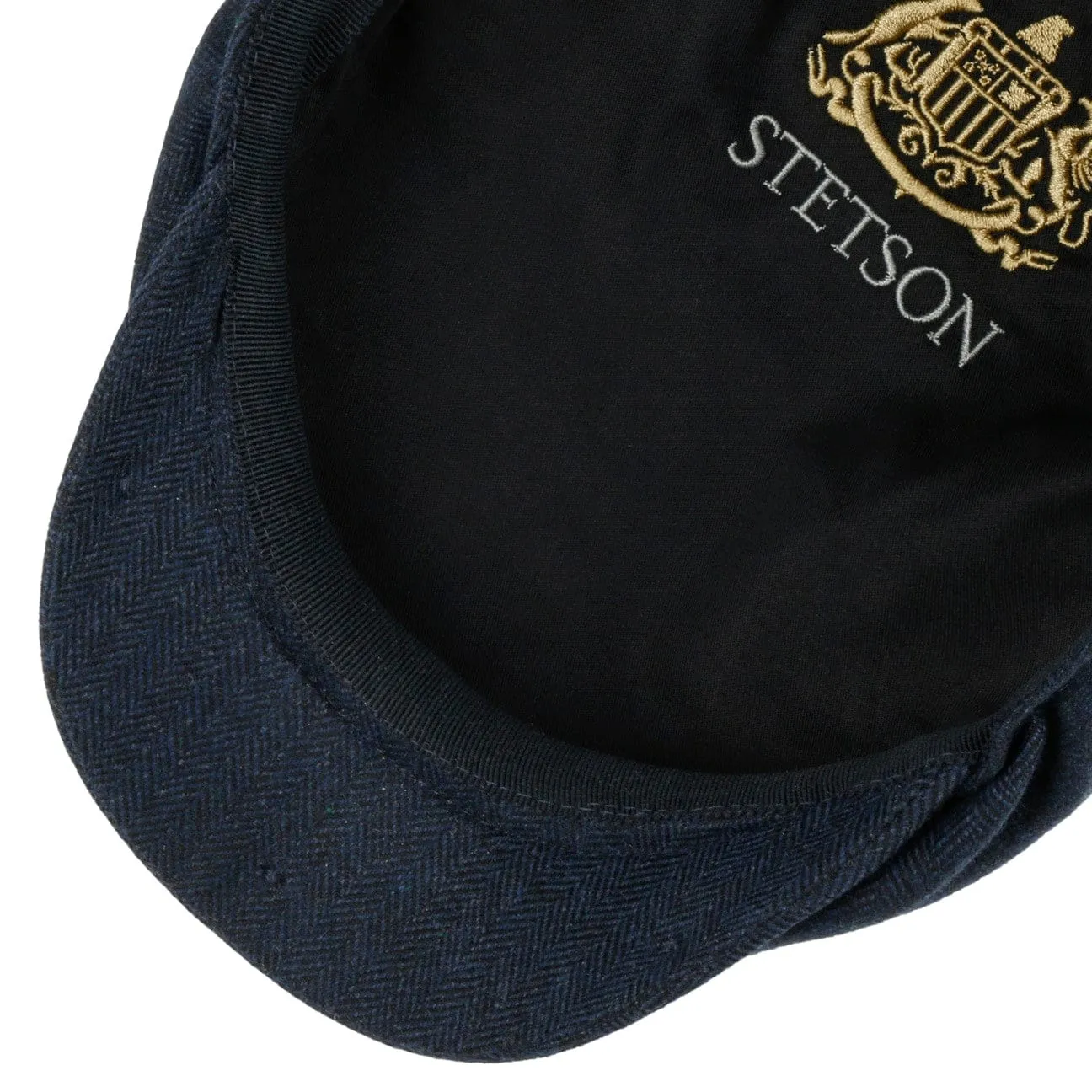 Classic Herringbone Flat Cap by Stetson