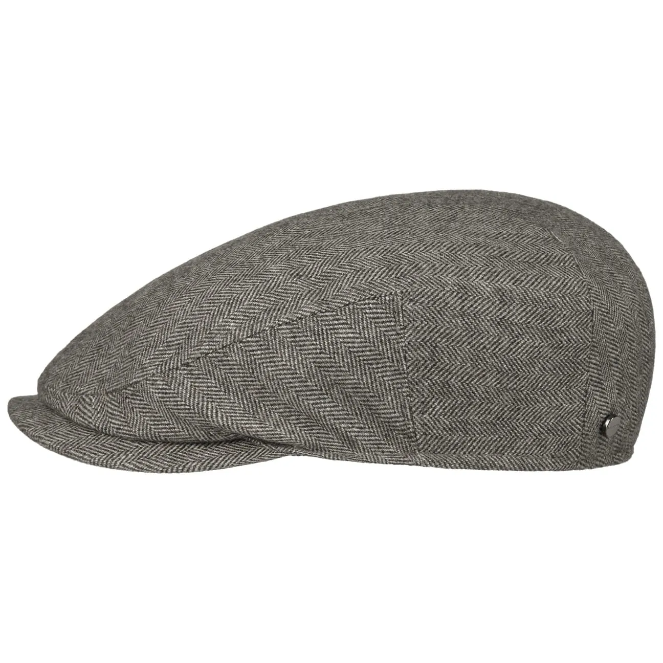 Classic Herringbone Flat Cap by Stetson
