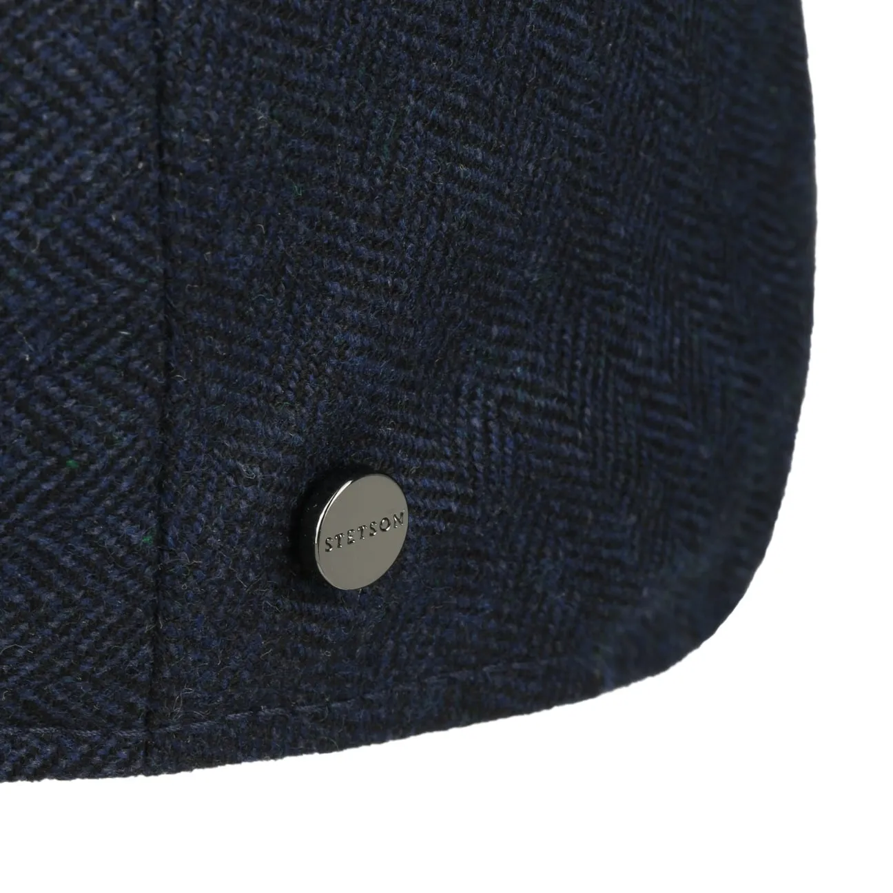 Classic Herringbone Flat Cap by Stetson