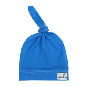 Copper Pearl Blueberry Top Knot Hat (0-4M)