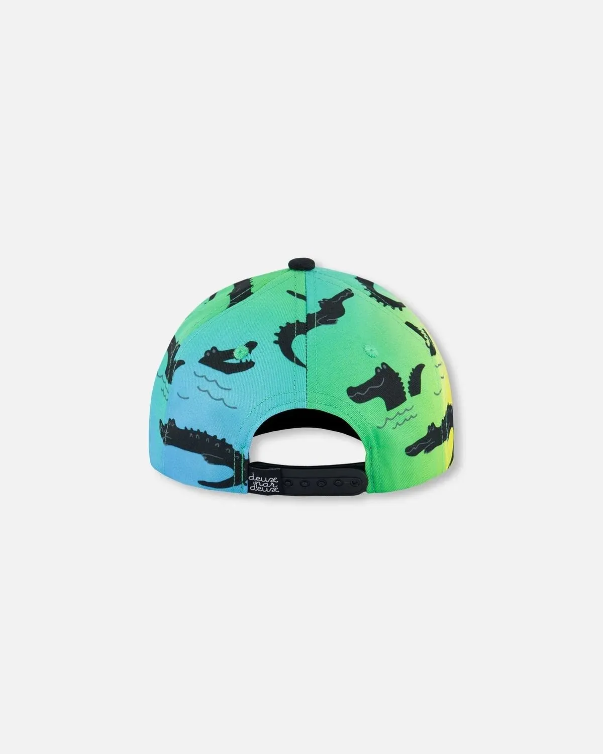 Deux par Deux - Printed Cap Black And Multicolored Crocodiles