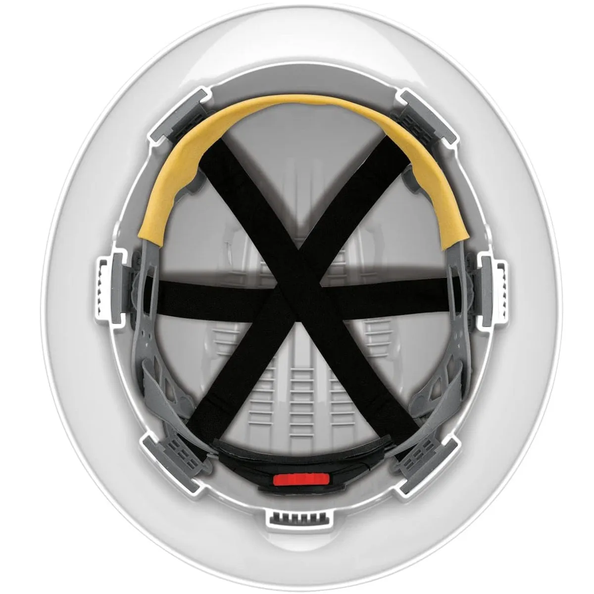 Evolution Deluxe 6161 Vented, Full Brim Hard Hat with HDPE Shell, 6-Point Polyester Suspension and Wheel Ratchet Adjustment, White