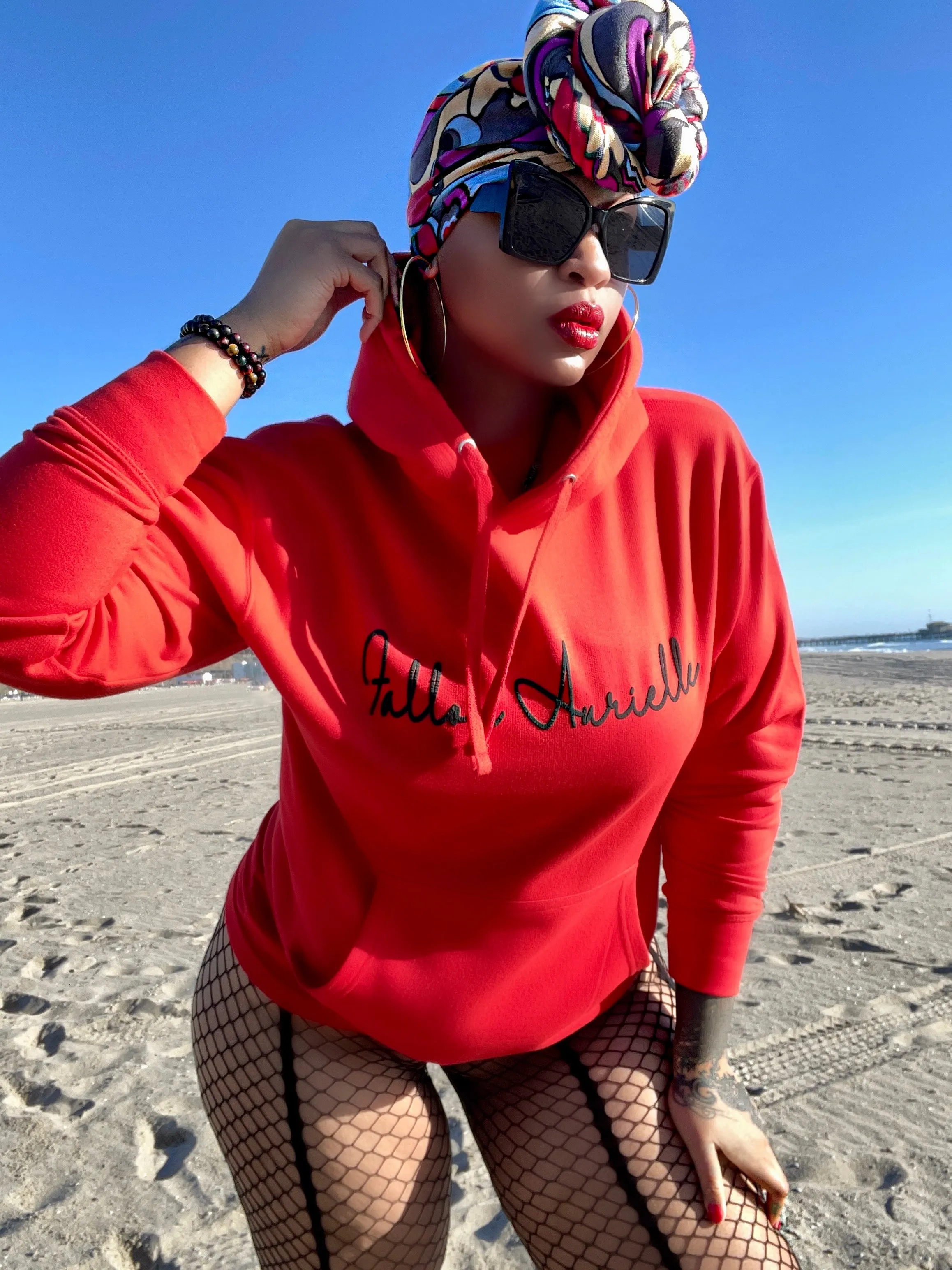 Fallon Aurielle Unisex Signature Classic Hoodie (Red & Black)