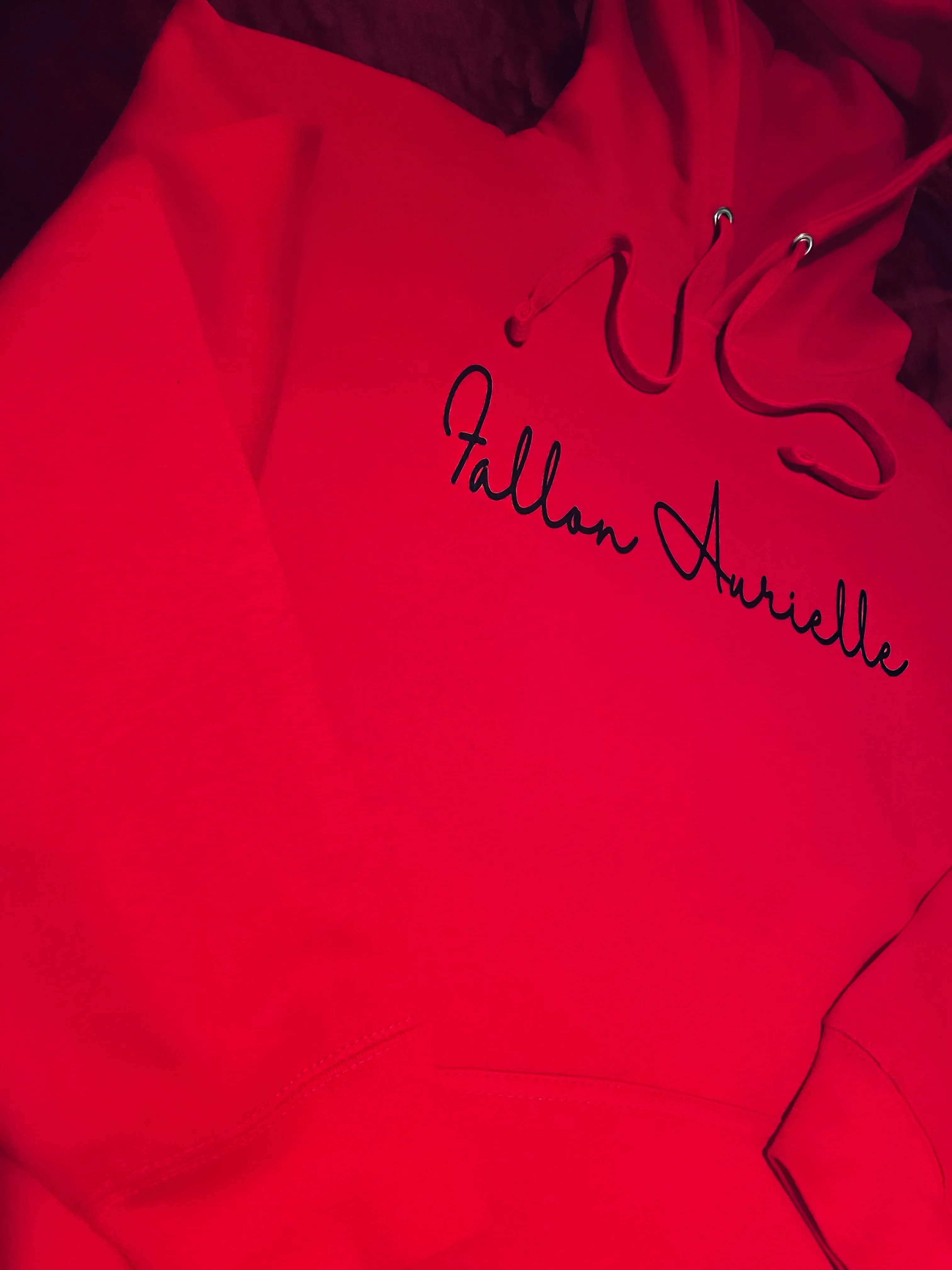 Fallon Aurielle Unisex Signature Classic Hoodie (Red & Black)