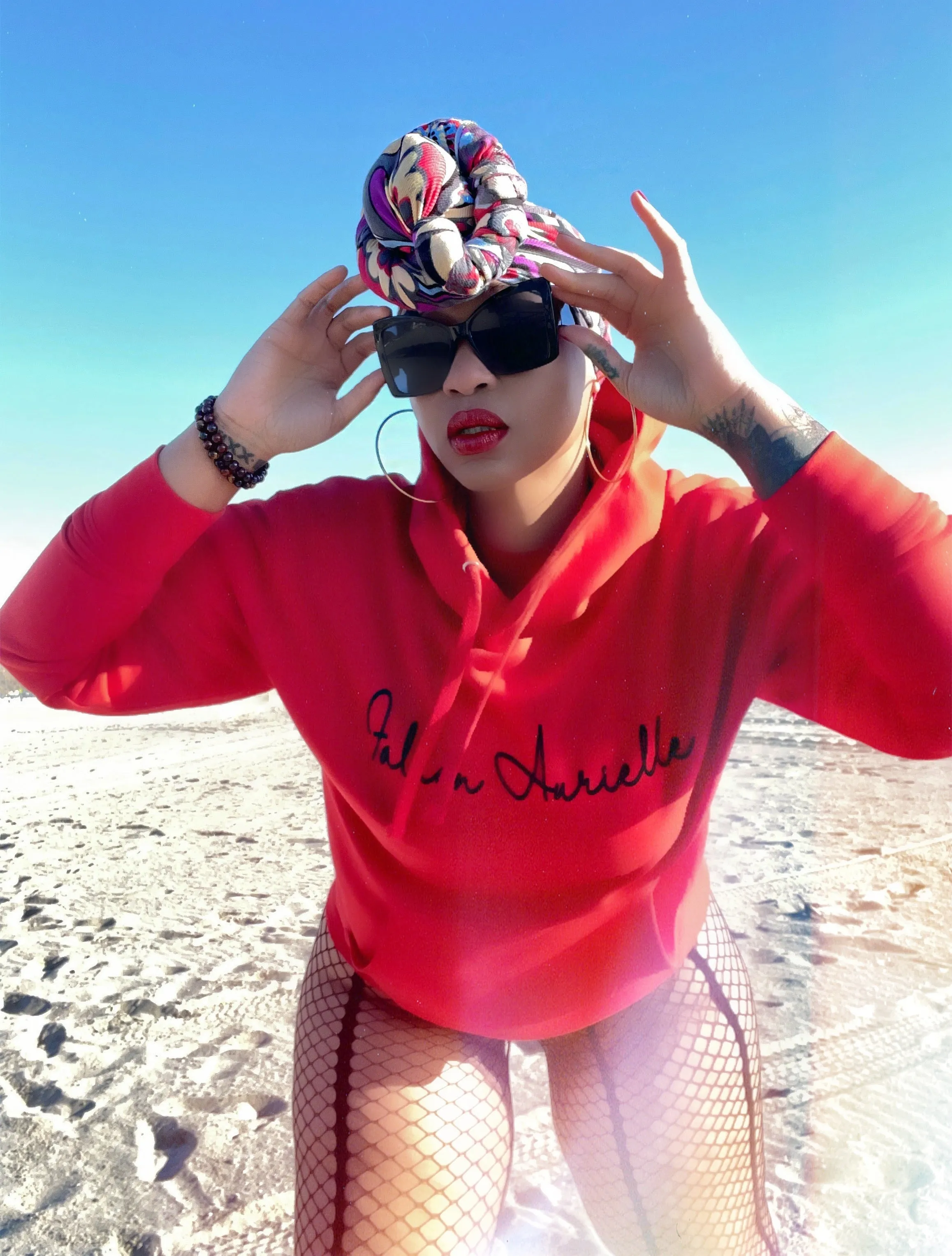 Fallon Aurielle Unisex Signature Classic Hoodie (Red & Black)