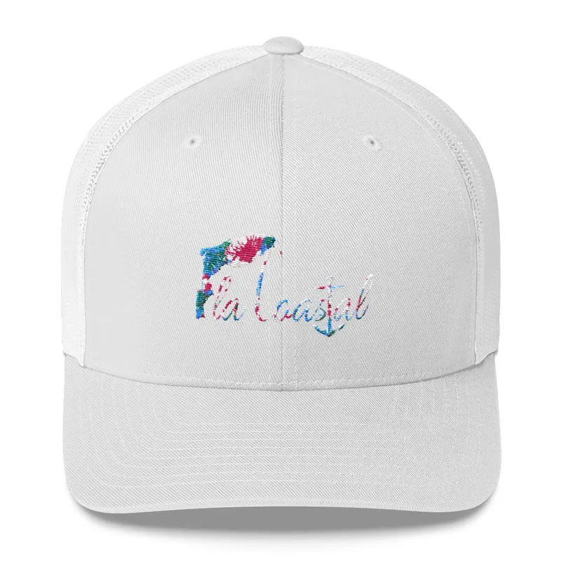 Fla Coastal Tropical Vibes Trucker