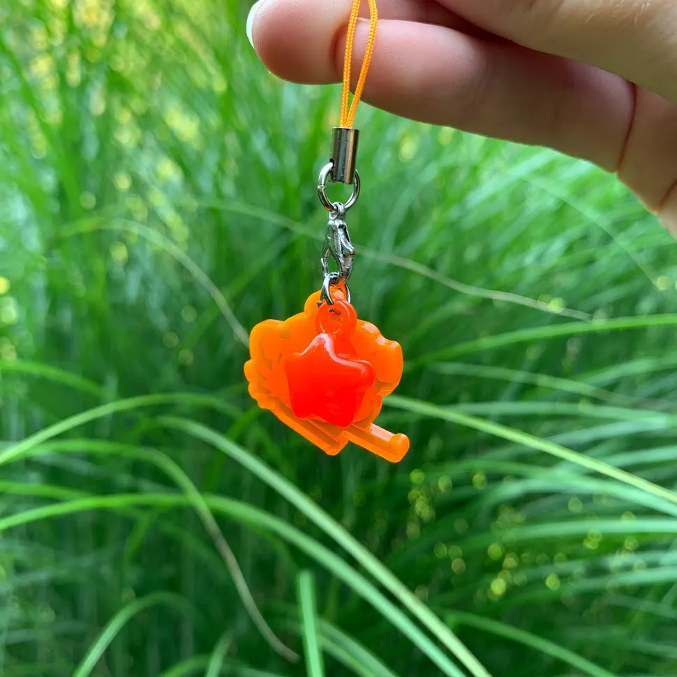 Frankenbird UV Reactive Acrylic Phone Charm