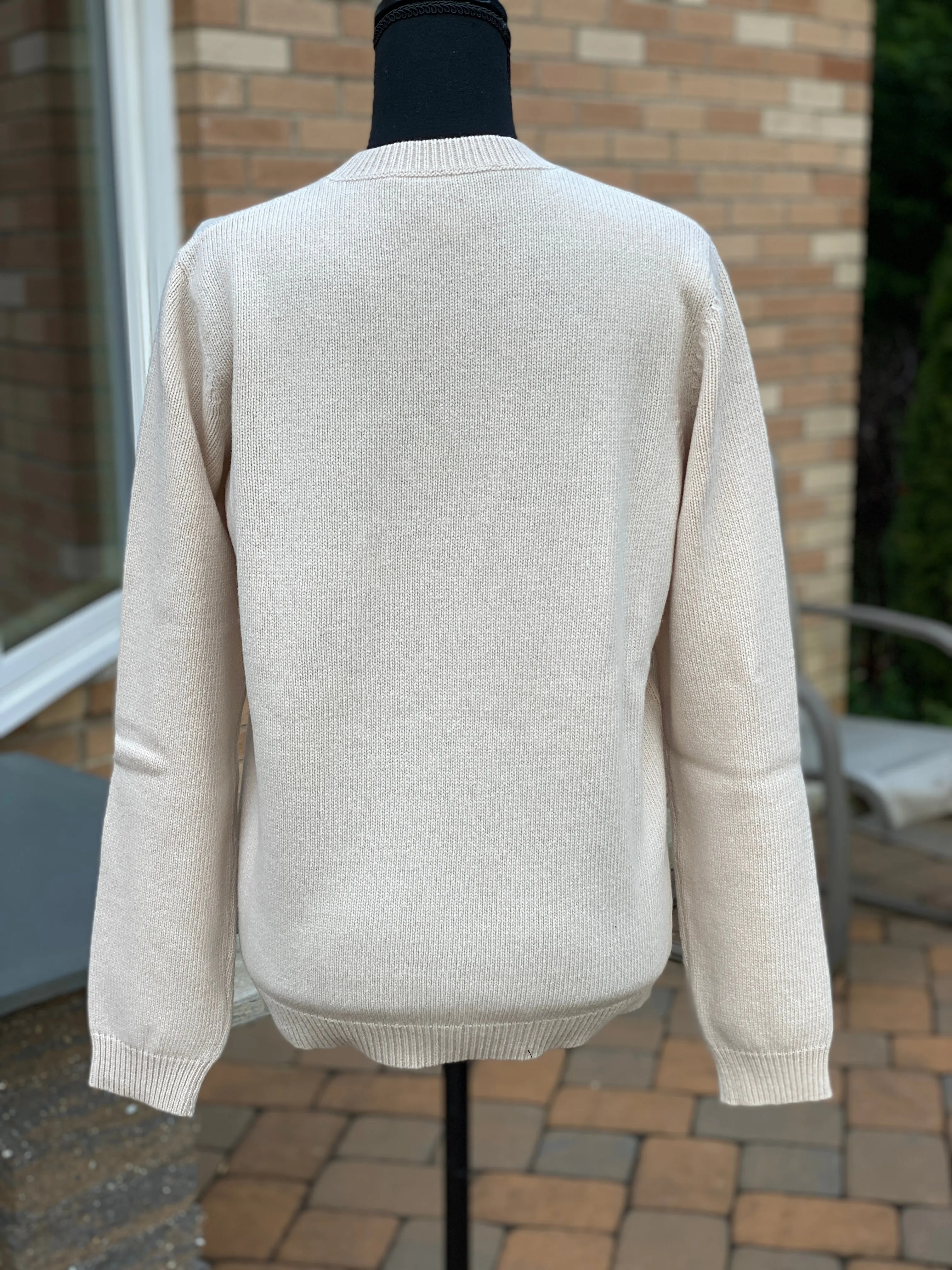 Gucci Wool Sweater with Cherry Intarsia in White