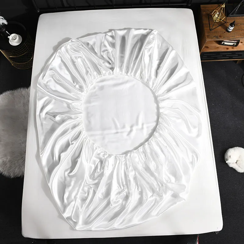 Homlly Hypoallergenic Breathable Soft Silky Satin Pillow Bedsheet Set