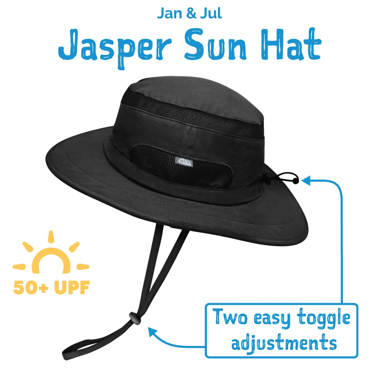 jan   jul adult jasper hat - black
