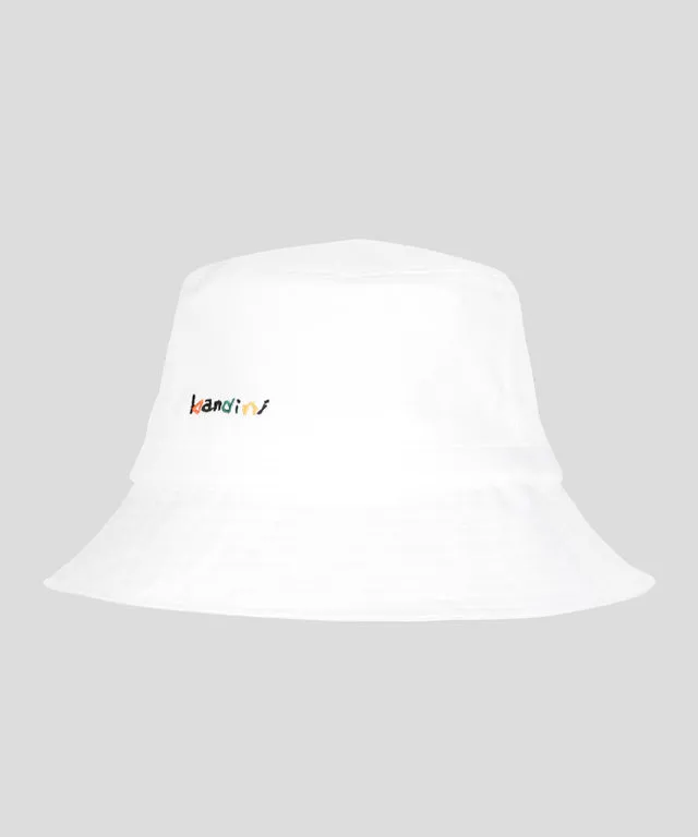 KANDINI Logo Bucket Hat - White