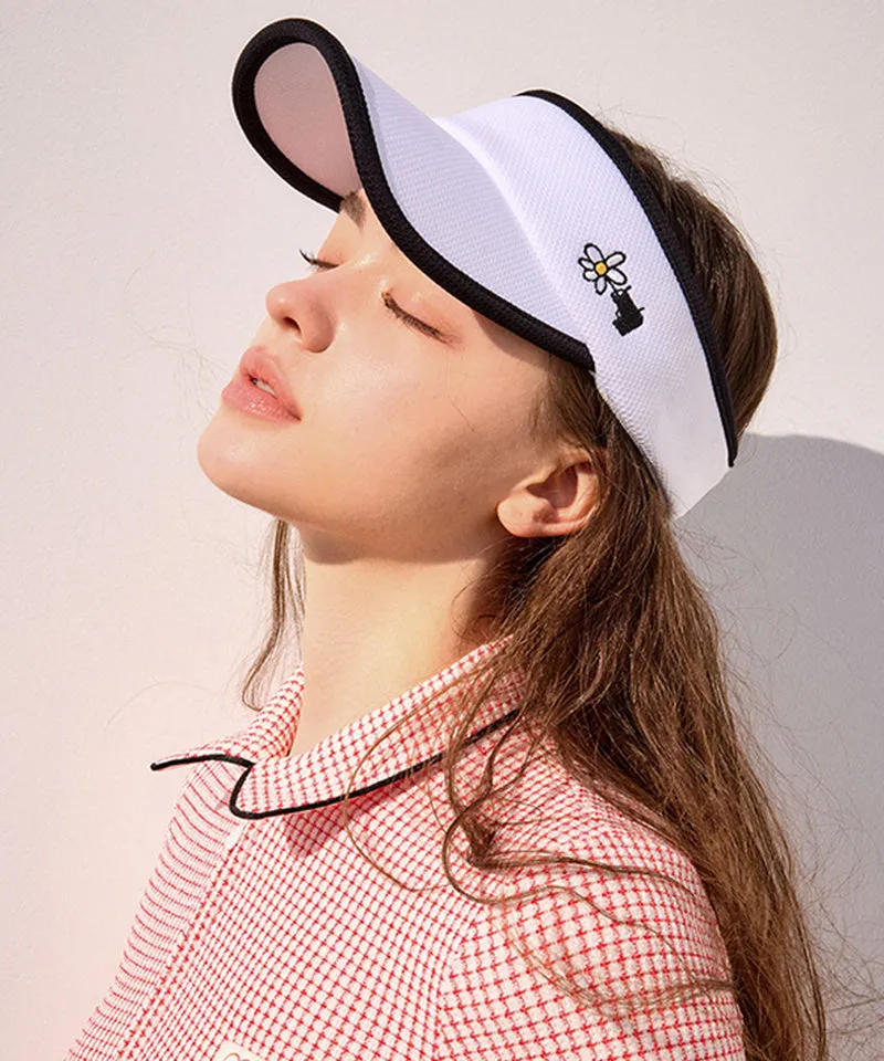 KANDINI Signature Visor Hat - White