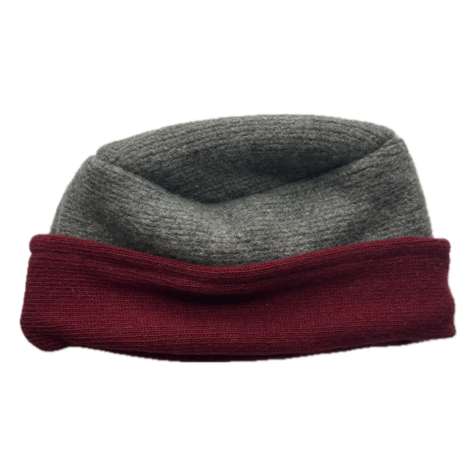 Kids Hat Grey with Dark Red Band 155