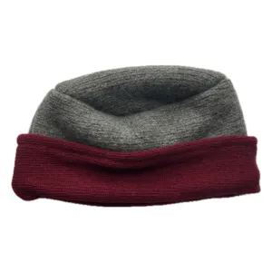 Kids Hat Grey with Dark Red Band 155