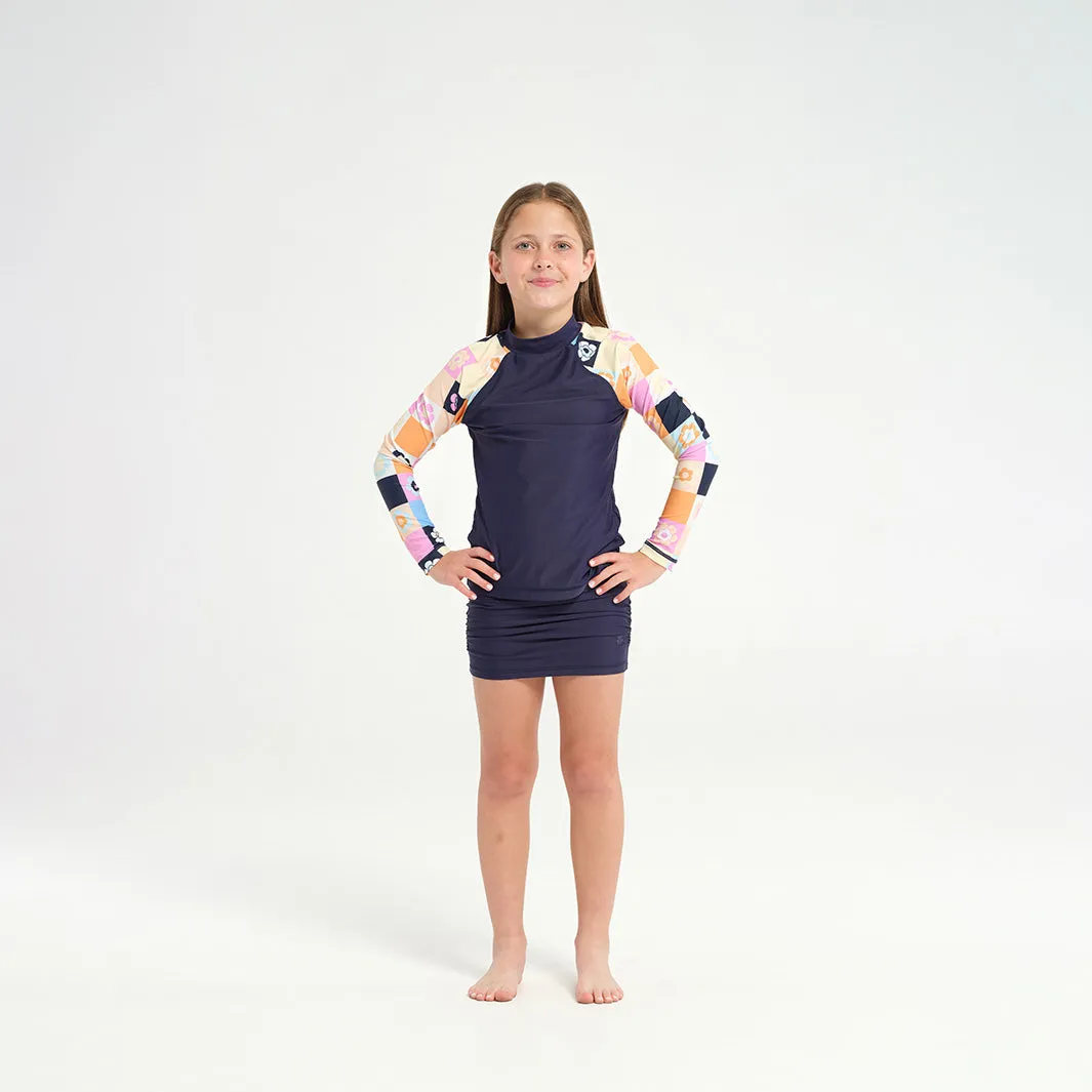 Kids Solid Patch LS Rashie