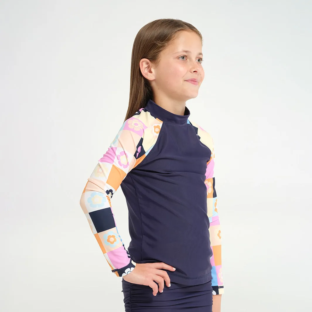 Kids Solid Patch LS Rashie