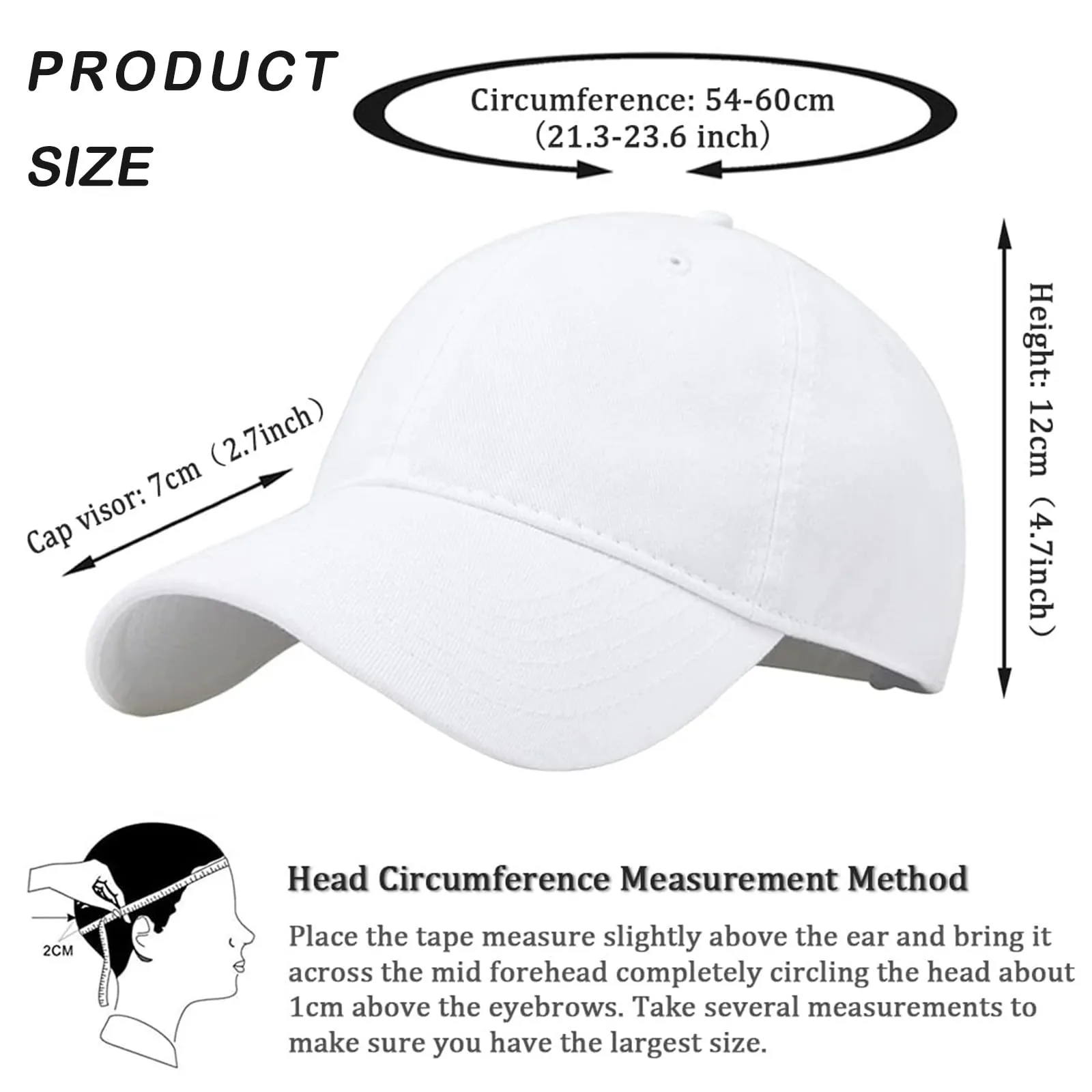 LYDTICK 20-Pack Blank Baseball Cap Trucker Hat Bulk Wholesale Sublimation Hats Adjustable Plain for Men Women, White