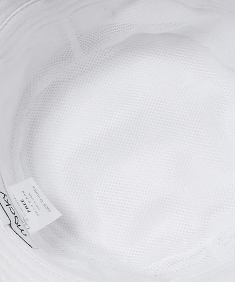 MACKY Golf: Daisy String Bucket Hat - White