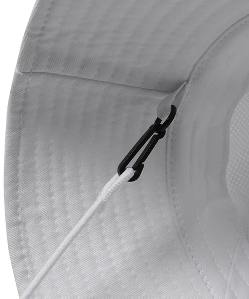 MACKY Golf: Daisy String Bucket Hat - White