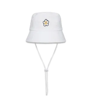 MACKY Golf: Daisy String Bucket Hat - White