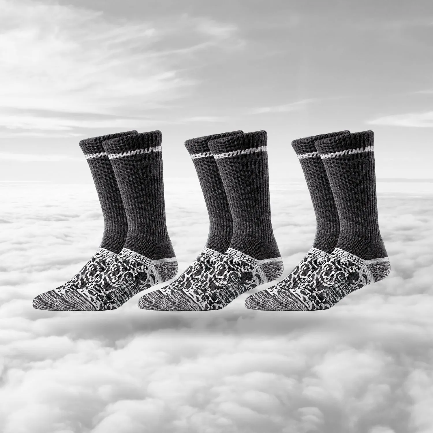 Merino Wool Cloud Crew Socks 3-Pack