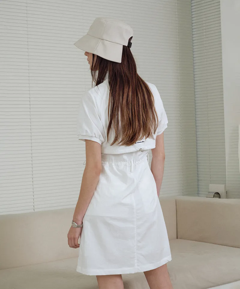 Monday Flow Ponytail Bucket Hat - Light Beige