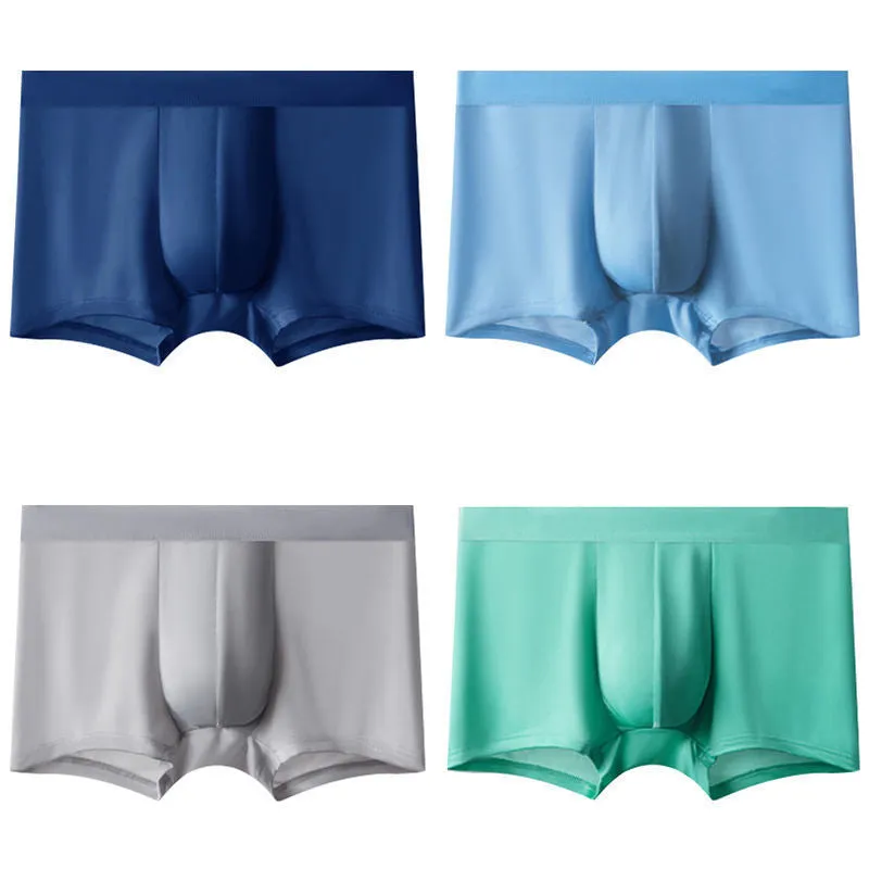 Pack of 4 Translucent & Ice Silk Breathable Boxers