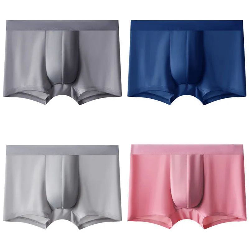 Pack of 4 Translucent & Ice Silk Breathable Boxers