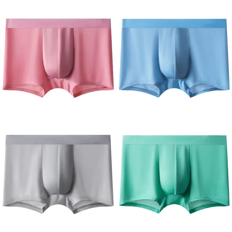 Pack of 4 Translucent & Ice Silk Breathable Boxers