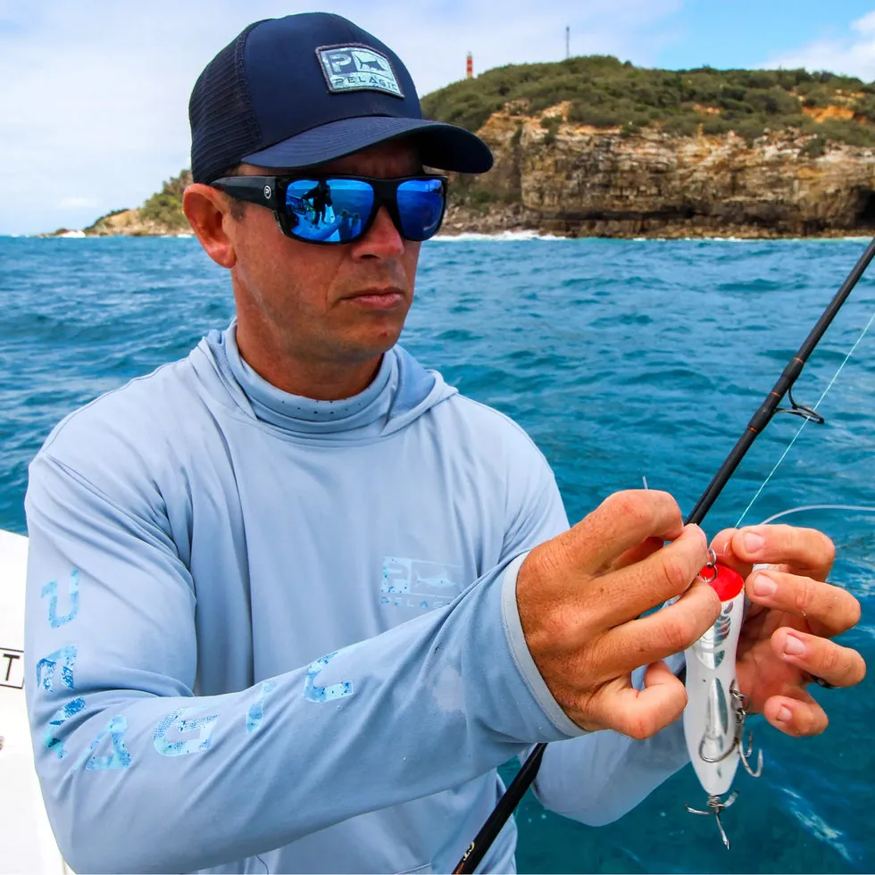 Pelagic Defcon Starboard Hooded Fishing Shirt - Ocean