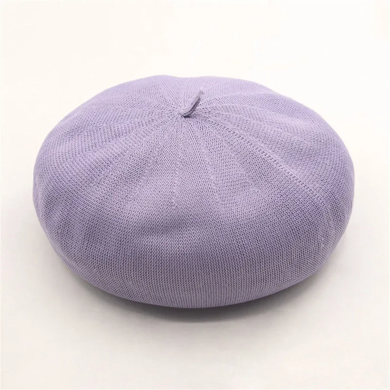 "THIN BREATHABLE KNIT" OCTAGONAL BERET K061413