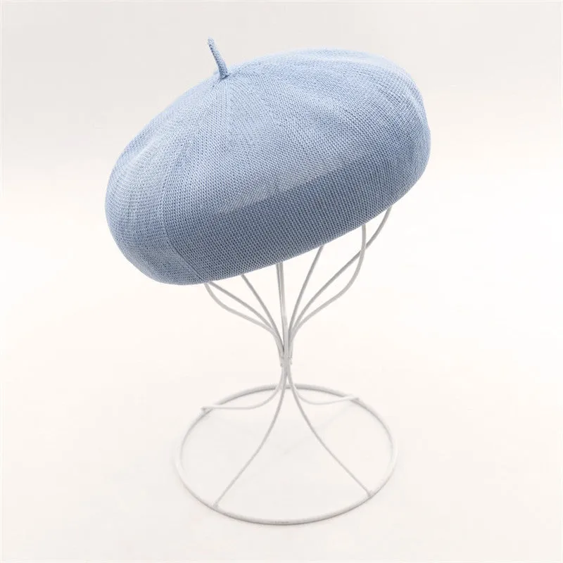 "THIN BREATHABLE KNIT" OCTAGONAL BERET K061413