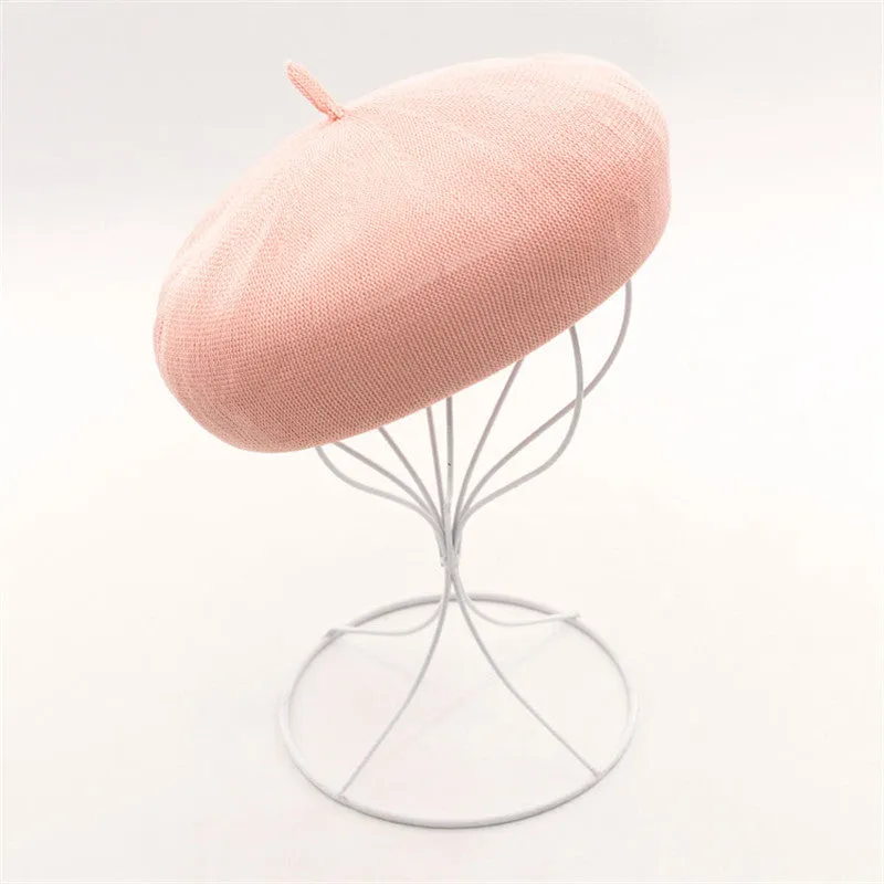 "THIN BREATHABLE KNIT" OCTAGONAL BERET K061413