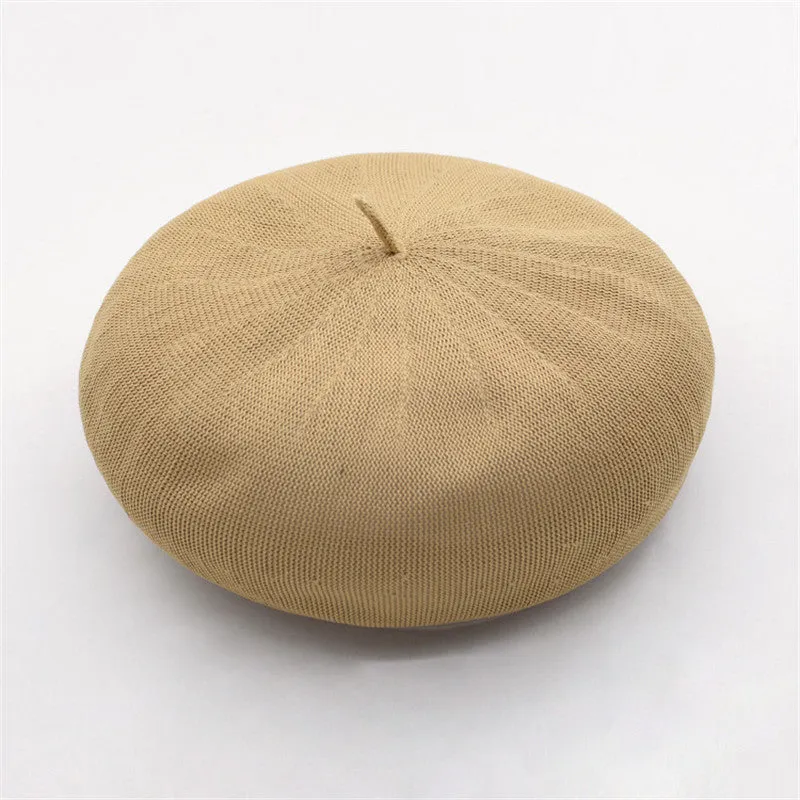 "THIN BREATHABLE KNIT" OCTAGONAL BERET K061413